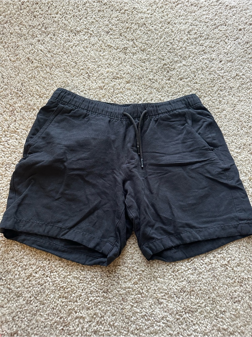 Men's Abercrombie Linen Black Shorts